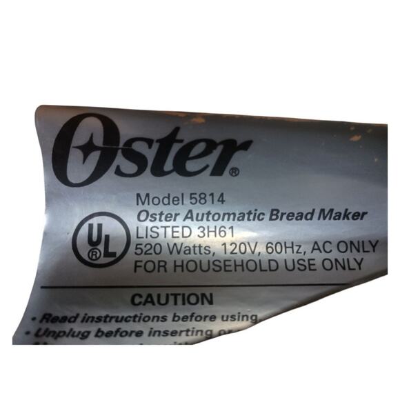 Oster Sunbeam Automatic Bread Maker Machine Model 5814 Pan & Paddle Part - Picture 10 of 10